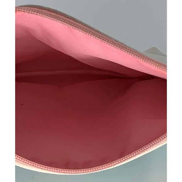 Ipsy Makeup Bag White Pink Small Cosmetic 7.25 x 5.25 Inches Zipper Tote Purse - Picture 5 of 7